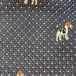 Blue Patterned Tie with Dog Motif